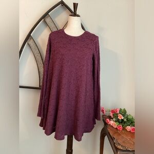 SHOW ME YOUR MUMU In Merlot Stretchy Lace Dress